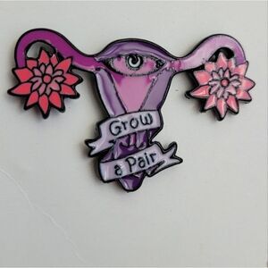NEW OB GYN NP DOULA OVARIES IVF GROW A PAIR DOCTOR LAB WHITE COAT JEWELRY PIN